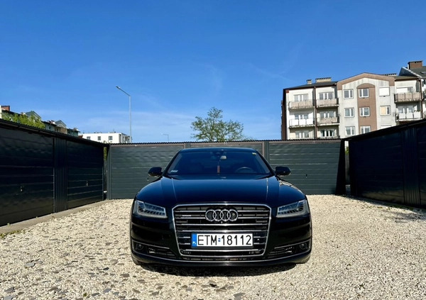 Audi A8 cena 130000 przebieg: 222400, rok produkcji 2013 z Okonek małe 466